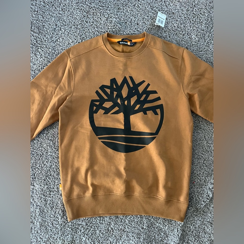 Timberland men’s brown crewneck sweater size small - Picture 2 of 2